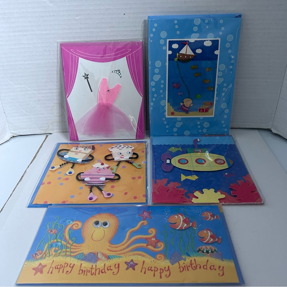 PAPER MAGIC GROUP happy birthday cards set of 5